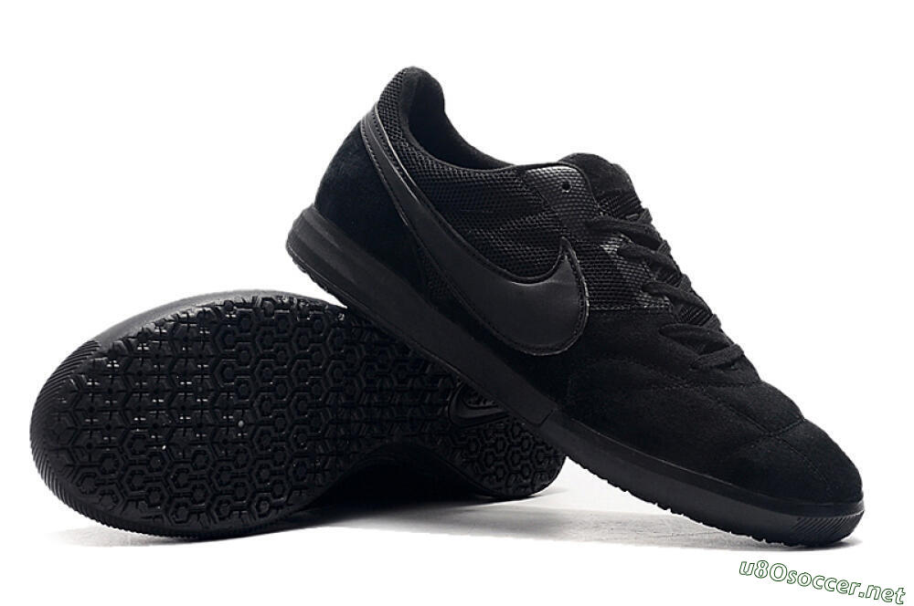 Men's Nike Premier 2 Sala IC Football Shoes - Black/Black 4