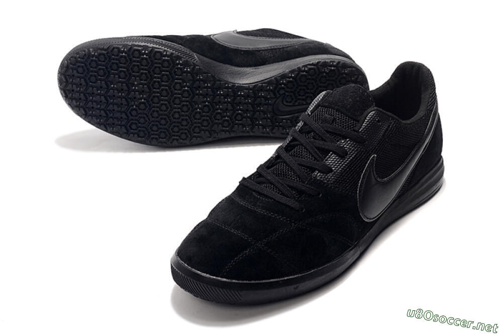 Men's Nike Premier 2 Sala IC Football Shoes - Black/Black 3