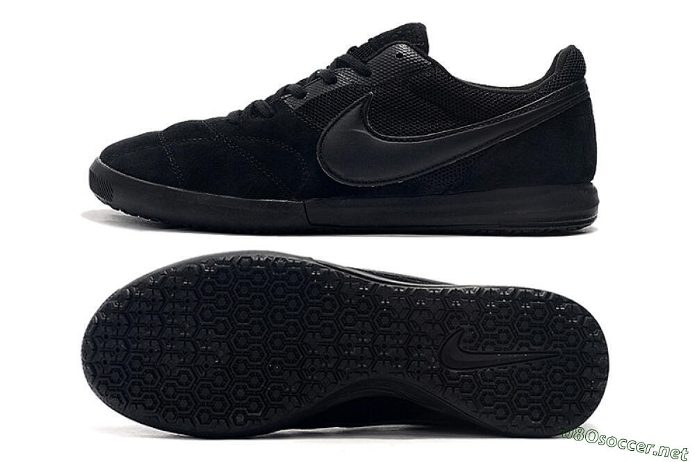Men's Nike Premier 2 Sala IC Football Shoes - Black/Black 1