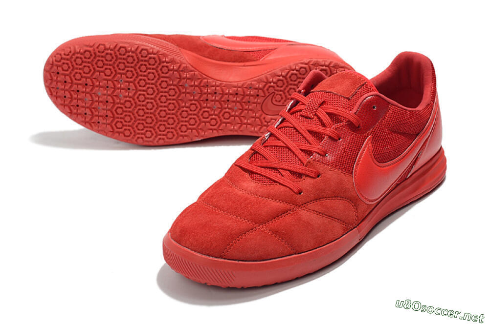 Men's Nike Premier 2 Sala IC Football Shoes - Red/Red 3