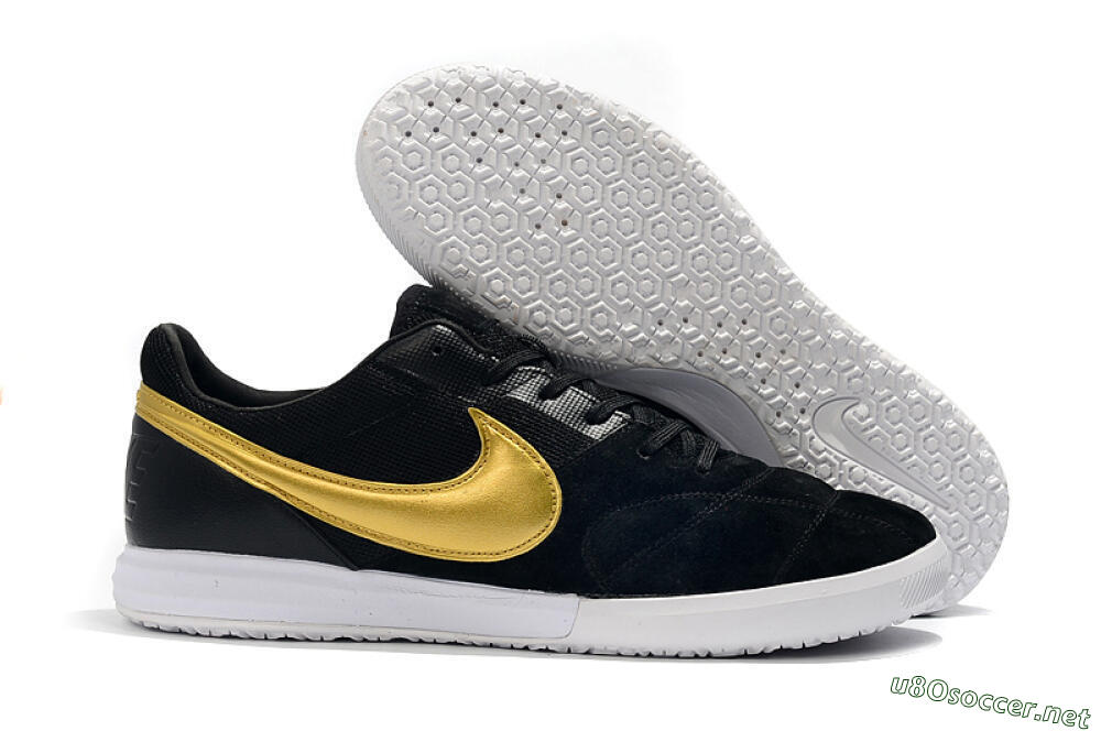Men's Nike Premier 2 Sala IC Football Shoes - Black/Gold/White 2