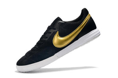 Men's Nike Premier 2 Sala IC Football Shoes - Black/Gold/White