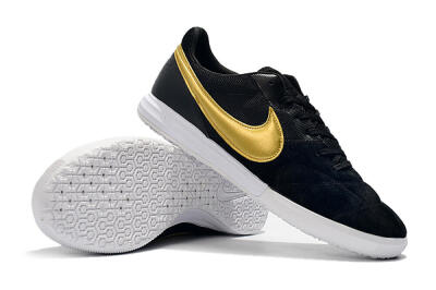 Men's Nike Premier 2 Sala IC Football Shoes - Black/Gold/White