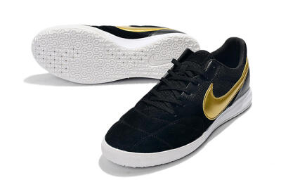 Men's Nike Premier 2 Sala IC Football Shoes - Black/Gold/White