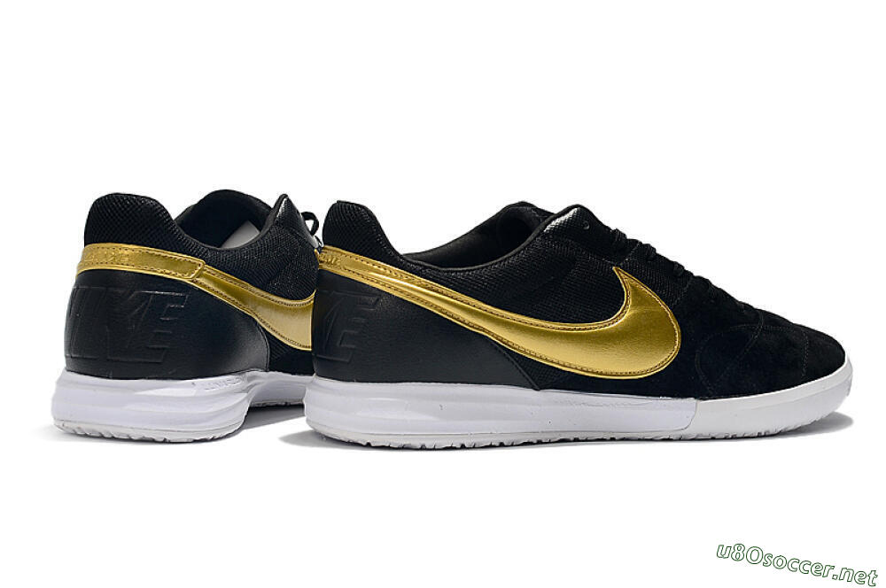 Men's Nike Premier 2 Sala IC Football Shoes - Black/Gold/White 9