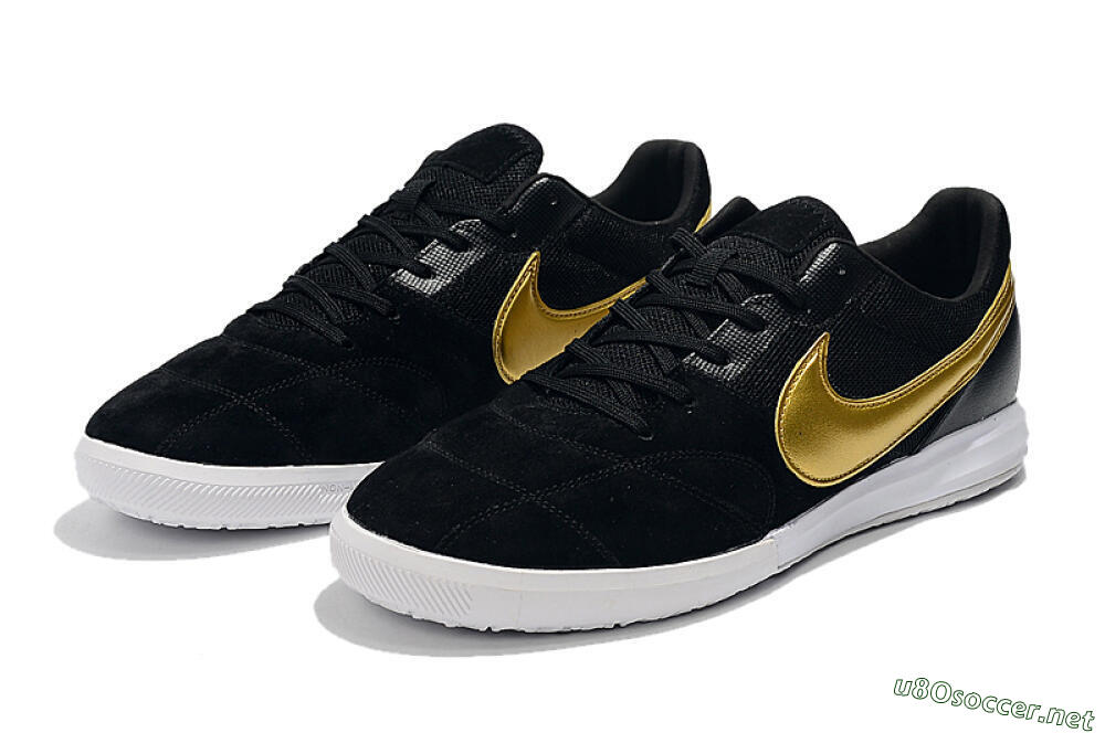 Men's Nike Premier 2 Sala IC Football Shoes - Black/Gold/White 5