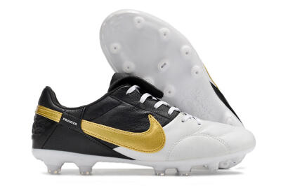 Men's Nike The Premier 3 FG Football Boots - White/Gold/Black