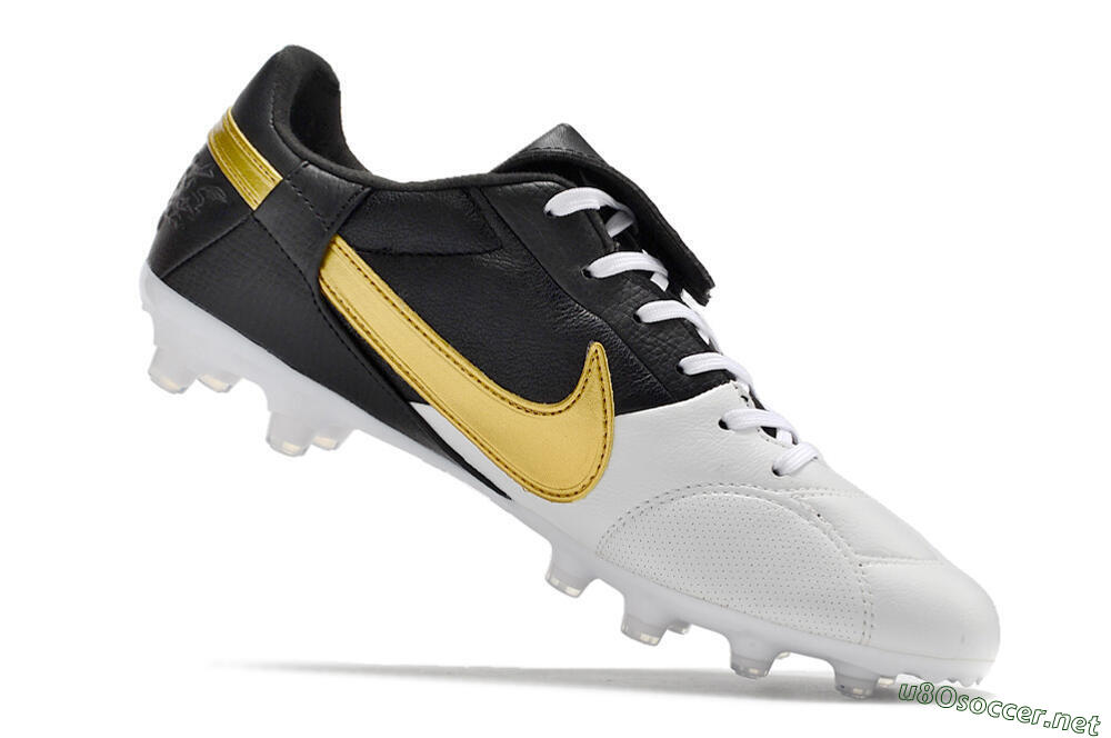 Men's Nike The Premier 3 FG Football Boots - White/Gold/Black 4
