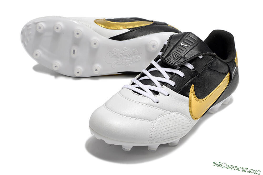 Men's Nike The Premier 3 FG Football Boots - White/Gold/Black 3