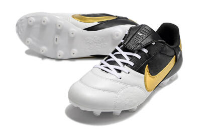 Men's Nike The Premier 3 FG Football Boots - White/Gold/Black