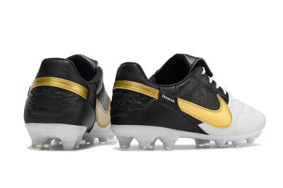 Men's Nike The Premier 3 FG Football Boots - White/Gold/Black