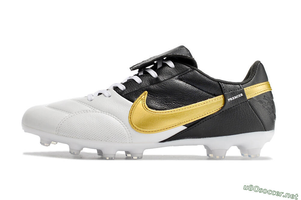 Men's Nike The Premier 3 FG Football Boots - White/Gold/Black 0