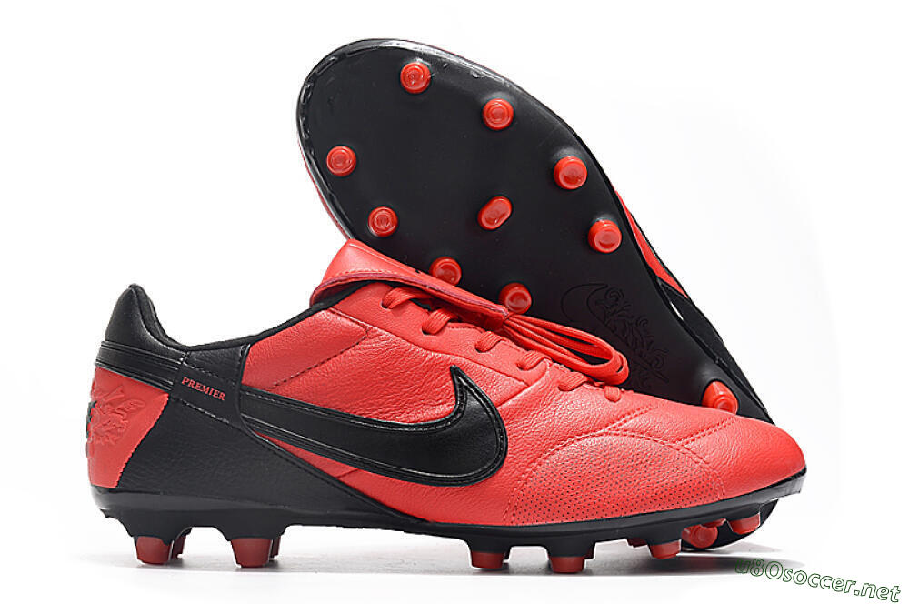 Men's Nike The Premier 3 FG Football Boots - Red/Black 2