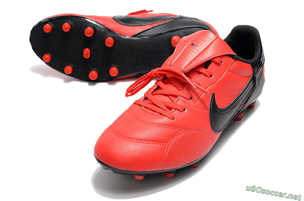 Men's Nike The Premier 3 FG Football Boots - Red/Black 3