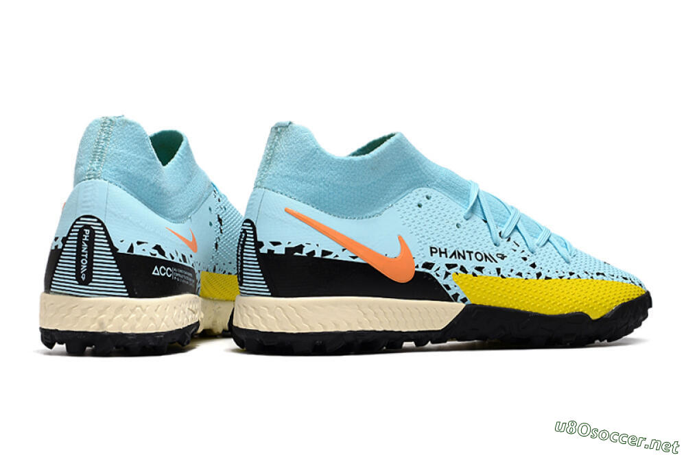 Men's Nike Phantom GT Pro TF Football Shoes - Blue/Yellow/Pink 6