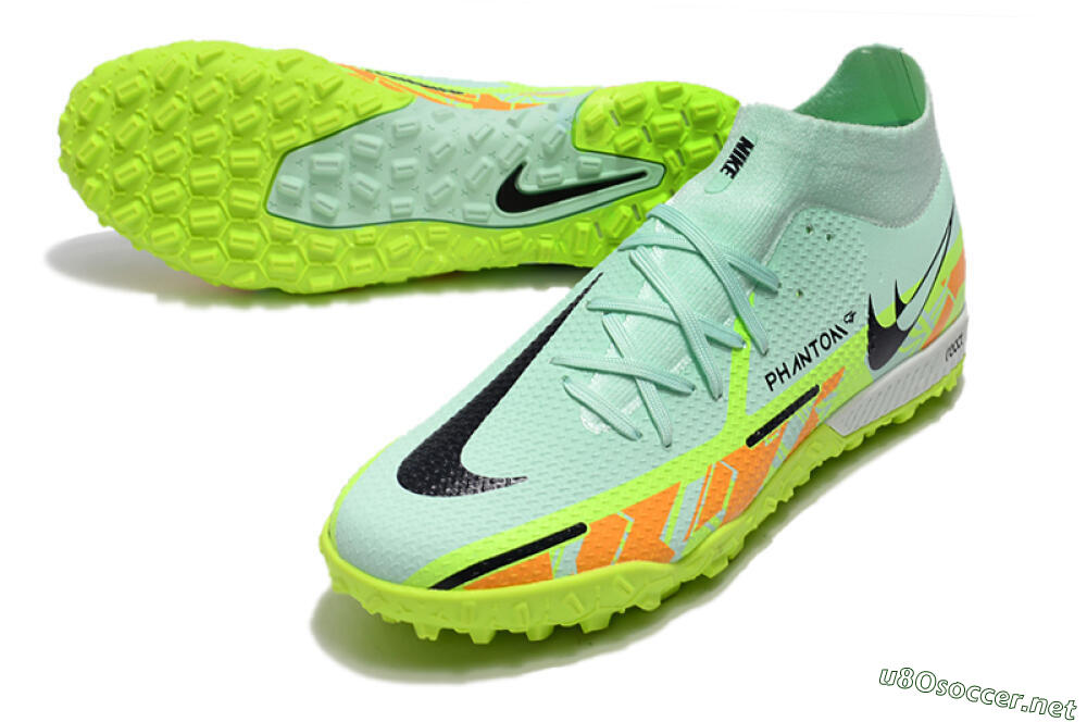 Men's Nike Phantom GT Pro TF Football Shoes - Jade/Yellow/Orange/Black 3