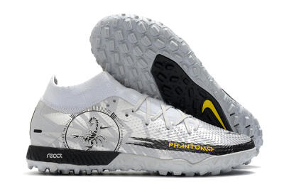 Men's Nike Phantom GT Pro TF Football Shoes - Silver/Black/Yellow