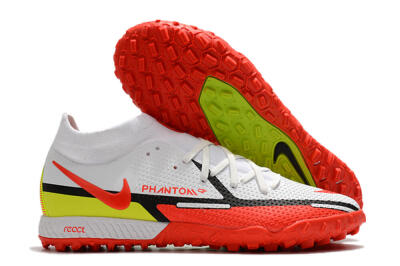 Men's Nike Phantom GT Pro TF Football Shoes - White/Black/Red/Yellow