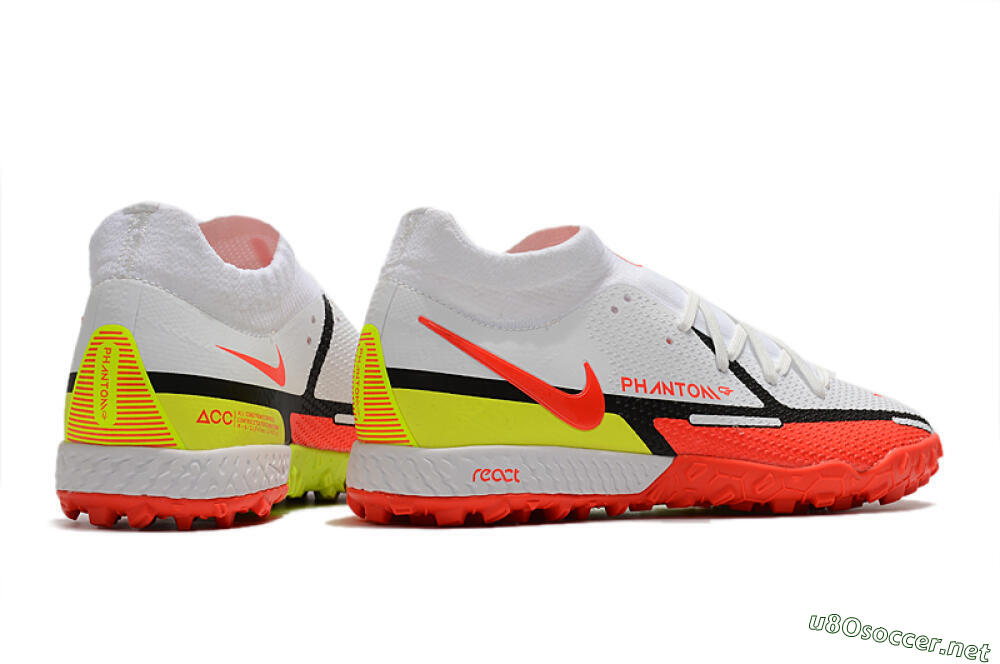 Men's Nike Phantom GT Pro TF Football Shoes - White/Black/Red/Yellow 6