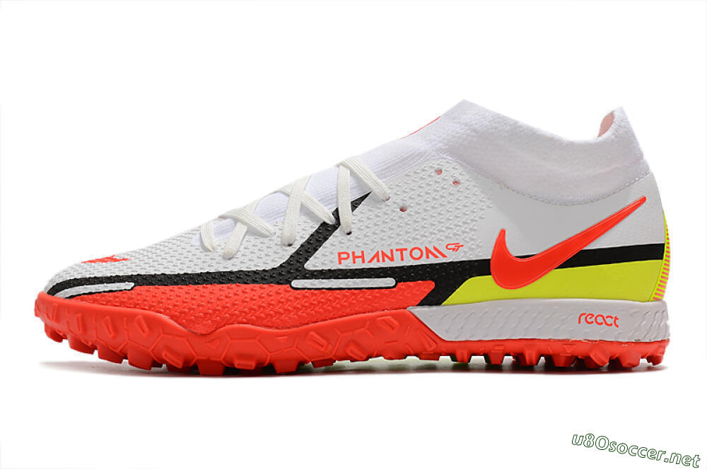 Men's Nike Phantom GT Pro TF Football Shoes - White/Black/Red/Yellow 0