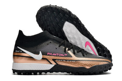 Men's Nike Phantom GT Pro TF Football Shoes - Gold/Black/White