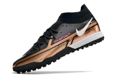 Men's Nike Phantom GT Pro TF Football Shoes - Gold/Black/White