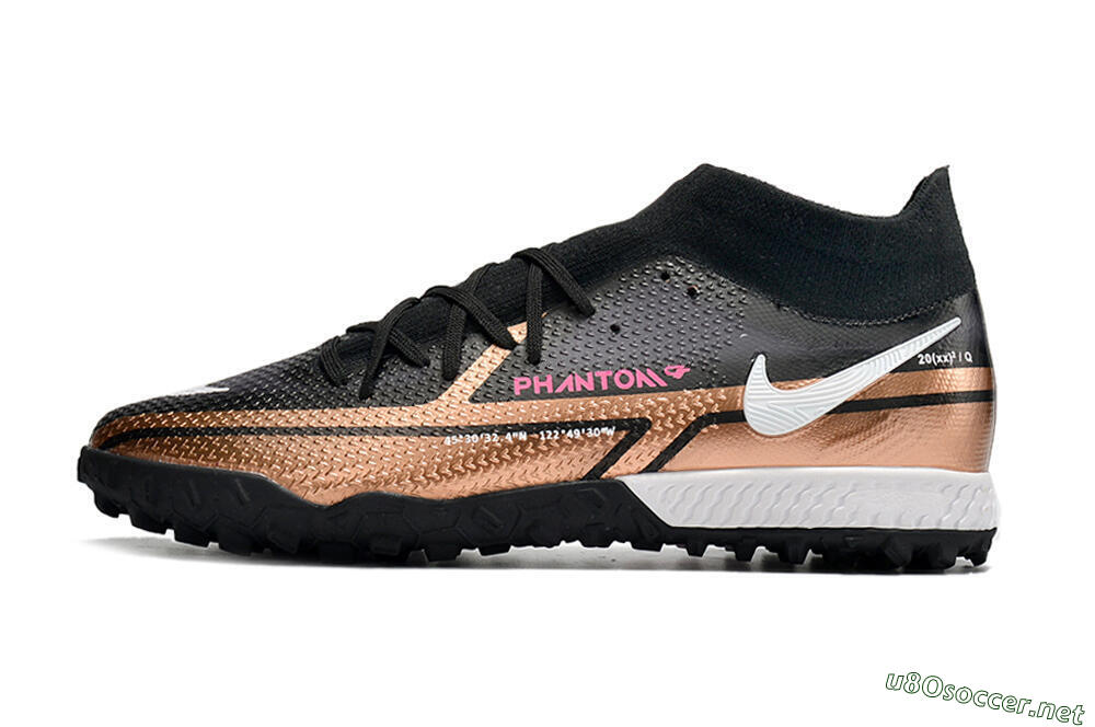 Men's Nike Phantom GT Pro TF Football Shoes - Gold/Black/White 0