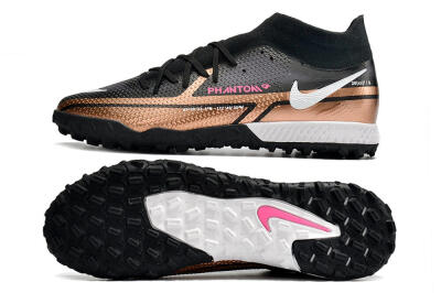 Men's Nike Phantom GT Pro TF Football Shoes - Gold/Black/White
