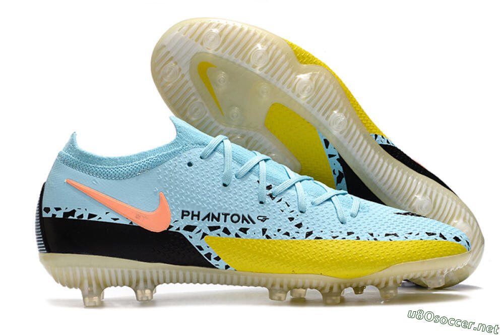 Men's Nike Phantom GT Elite AG Football Boots - Blue/Yellow/Pink 2
