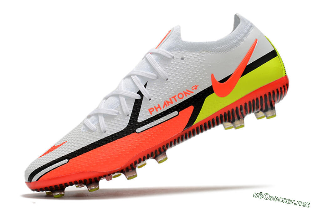 Men's Nike Phantom GT Elite AG Football Boots - White/Black/Red/Yellow 5