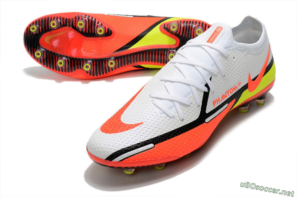Men's Nike Phantom GT Elite AG Football Boots - White/Black/Red/Yellow 3