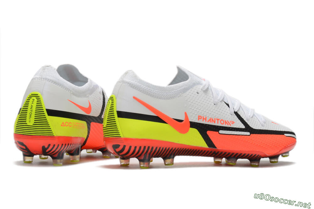 Men's Nike Phantom GT Elite AG Football Boots - White/Black/Red/Yellow 6