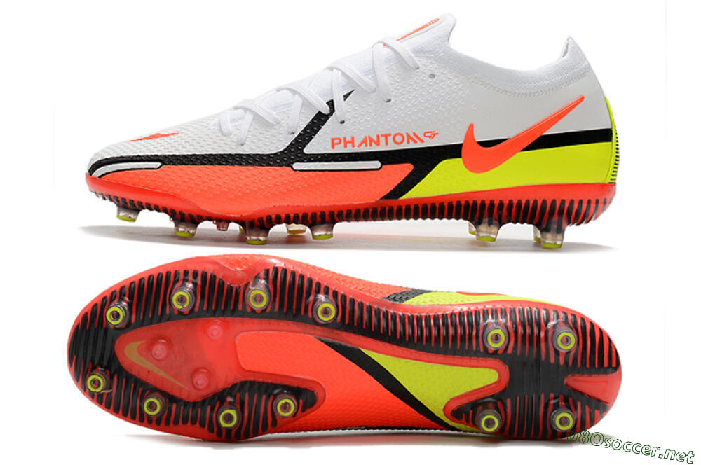 Men's Nike Phantom GT Elite AG Football Boots - White/Black/Red/Yellow 1