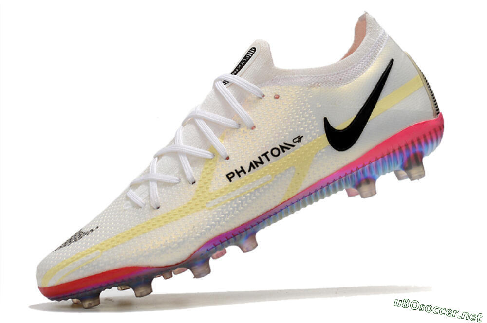 Men's Nike Phantom GT Elite AG Football Boots - White/Gold/Black 5