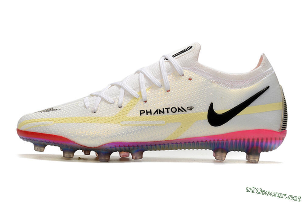 Men's Nike Phantom GT Elite AG Football Boots - White/Gold/Black 0