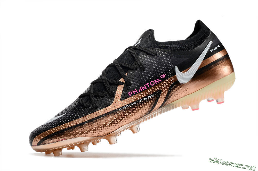 Men's Nike Phantom GT Elite AG Football Boots - Gold/Black/White 5