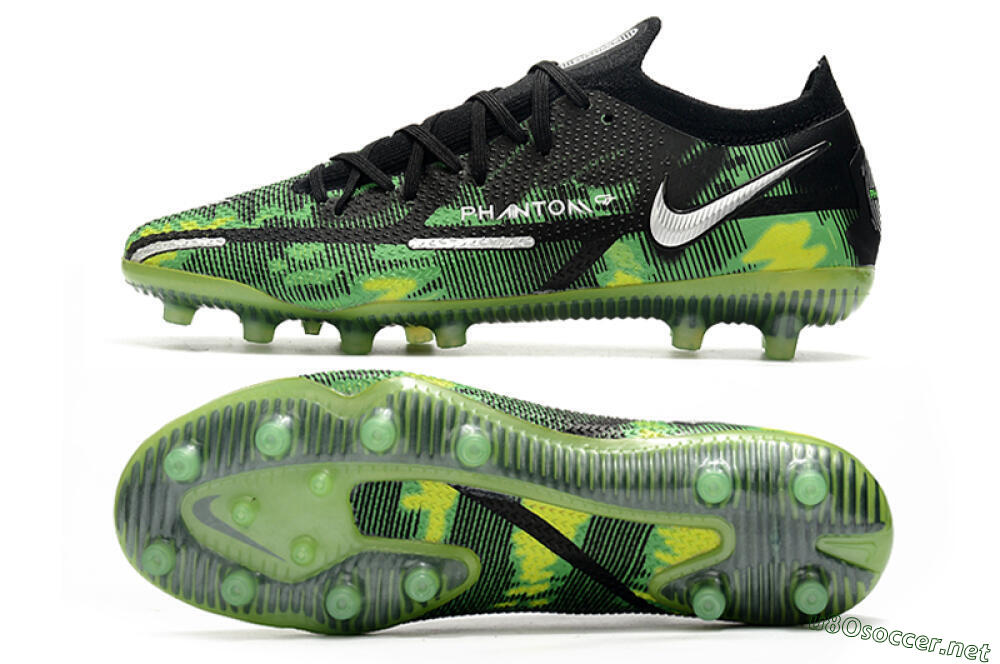 Men's Nike Phantom GT Elite AG Football Boots - Green/Yellow/Black/Silver 1