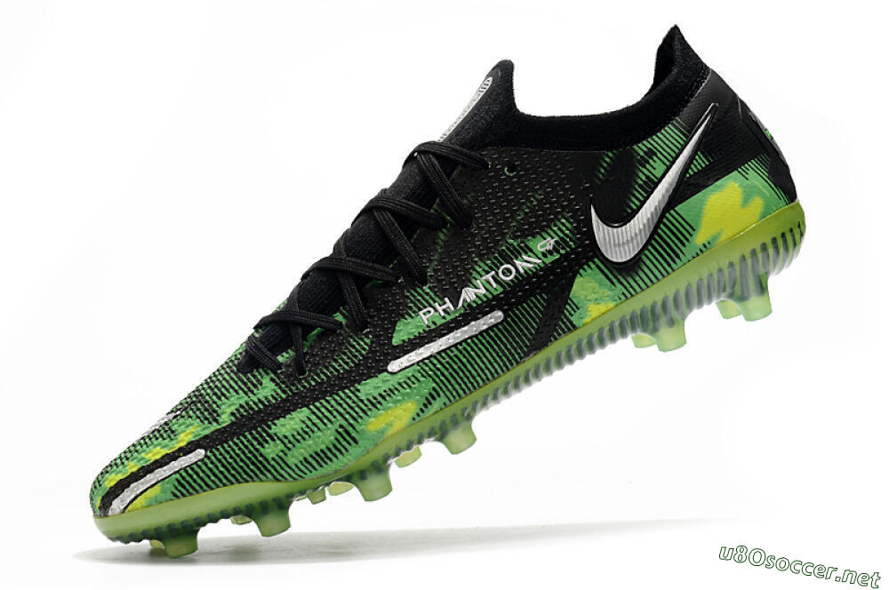 Men's Nike Phantom GT Elite AG Football Boots - Green/Yellow/Black/Silver 4