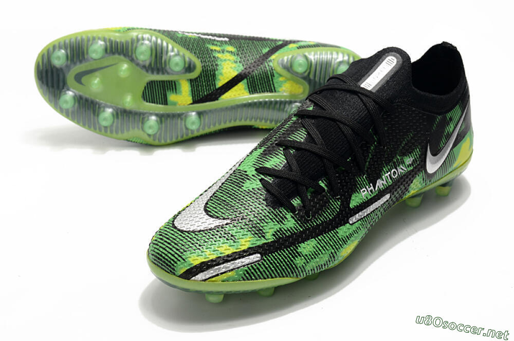 Men's Nike Phantom GT Elite AG Football Boots - Green/Yellow/Black/Silver 0