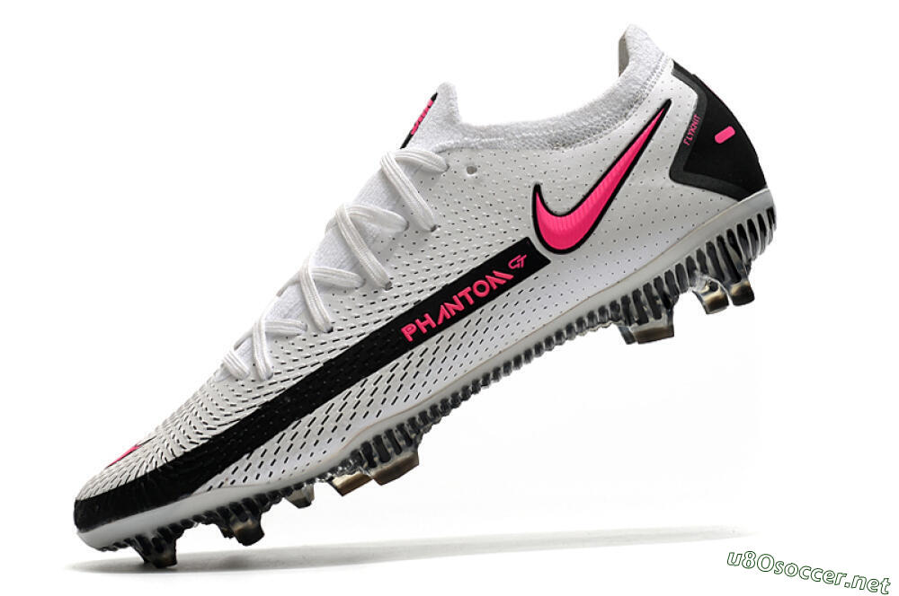Men's Nike Phantom GT Elite FG Football Boots - White/Black/Pink 5