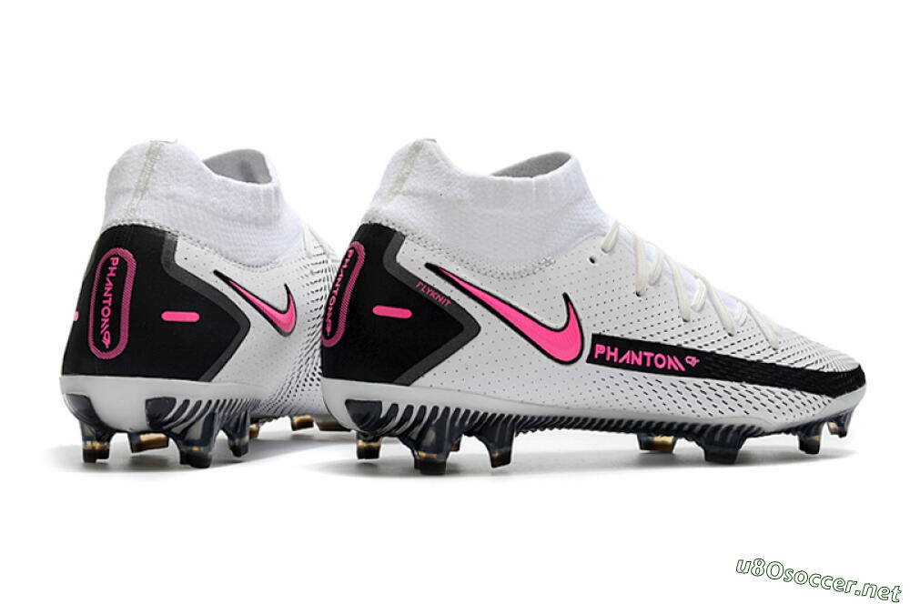 Men's Nike Phantom GT DF Elite FG Football Boots - White/Black/Pink 6