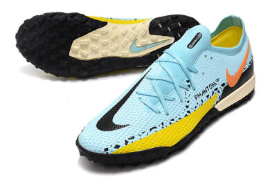 Men's Nike Phantom GT Pro TF Football Shoes - Blue/Yellow/Pink