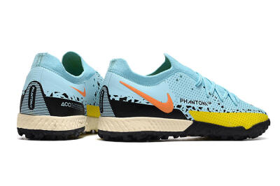 Men's Nike Phantom GT Pro TF Football Shoes - Blue/Yellow/Pink