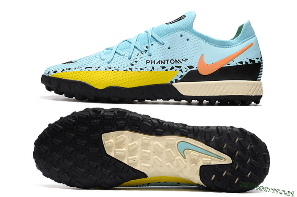Men's Nike Phantom GT Pro TF Football Shoes - Blue/Yellow/Pink 1