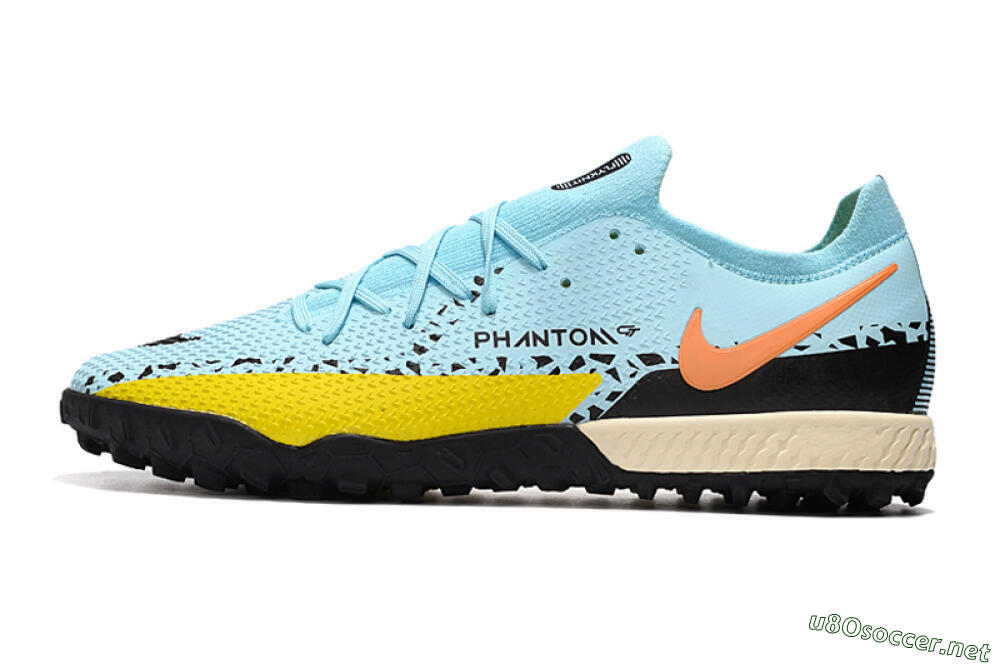 Men's Nike Phantom GT Pro TF Football Shoes - Blue/Yellow/Pink 0