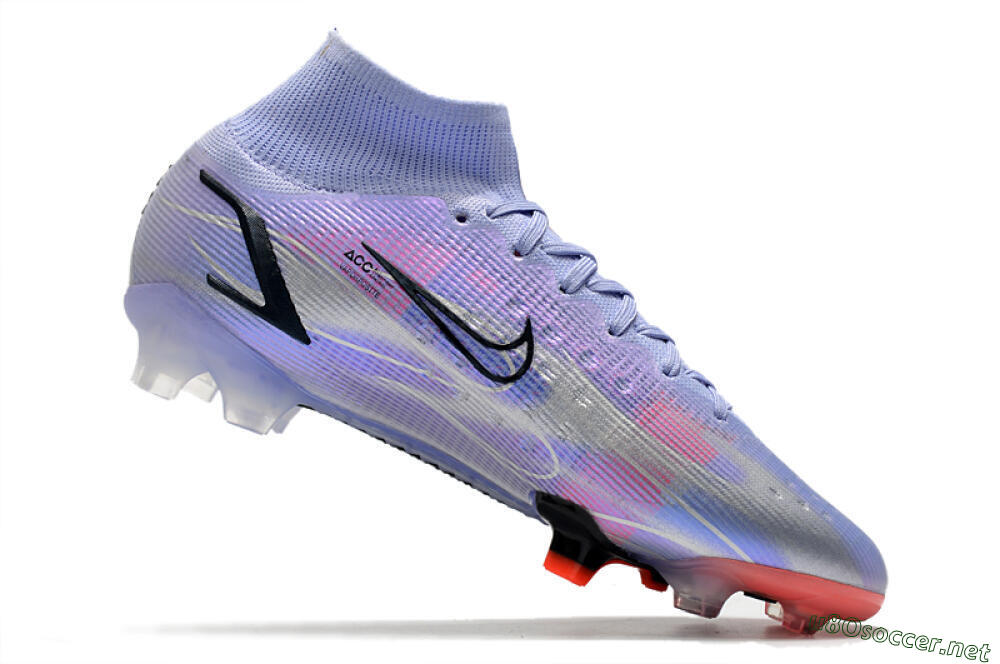 Men's Nike Mercurial Superfly 8 Elite FG Football Boots - Purple/Red/Black 4