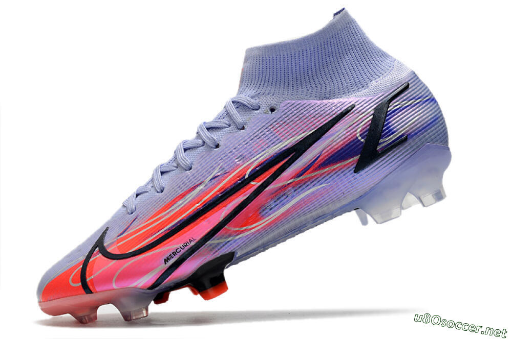 Men's Nike Mercurial Superfly 8 Elite FG Football Boots - Purple/Red/Black 5
