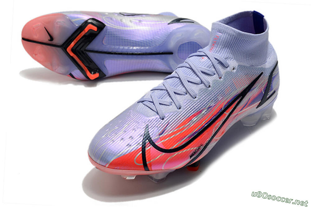 Men's Nike Mercurial Superfly 8 Elite FG Football Boots - Purple/Red/Black 3