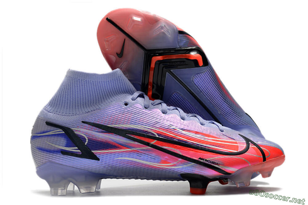Men's Nike Mercurial Superfly 8 Elite FG Football Boots - Purple/Red/Black 2