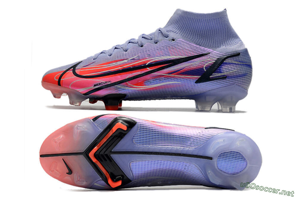 Men's Nike Mercurial Superfly 8 Elite FG Football Boots - Purple/Red/Black 1